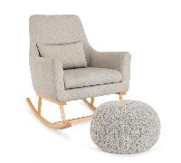 Tutti Bambini Oscar Rocking Chair & Pouffe Set - Pebble