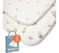 Tutti Bambini Premium Crib Sheets (2-Pack) - Soft Bamboo Jersey Breathable Fitted Sheets, Double Strength CoZee Sheets for Next to Me Cribs (Cocoon)