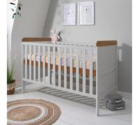 Tutti Bambini Rio 2-in-1 Cot Bed & Changer - Oak & Grey 140x70cm