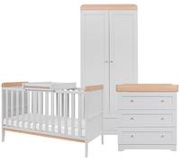 Tutti Bambini Rio 3 Piece Room Set - Dove Grey/Oak