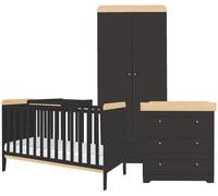 Tutti Bambini Rio 3Pc Room Set Slate/Oak, Grey