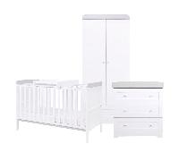 Tutti Bambini Rio 3 Piece Room Set - White and Dove Grey