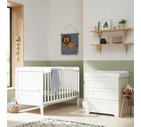 Tutti Bambini Rio Cot Bed and Dresser Nursery Set - White
