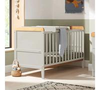 Tutti Bambini Rio Cot Bed with Cot Top Changer & Mattress - Dove Grey/Honey Oak