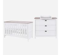 Tutti Bambini Verona 2 Piece Room Set - White/Oak