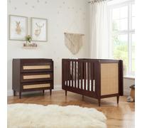 Tutti Japandi Mini 2 Piece Nursery Furniture Set - Walnut