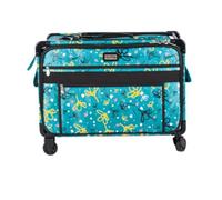 Tutto Extra Large Turquoise Yellow Daisies Trolley Machine on Wheels Case/Carrier, Turquoise, 23 x 15 x 14 inches, Lightweight,mesh