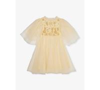 Tutu Du Monde Girls Corn Silk Kids Floral-appliqué Tiered Tulle Dress 4-11 Years 4-5