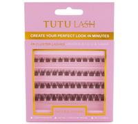 Tutu Lash Caramel Lashes Brown DIY Cluster Lashes AFTER DARK 48 x lash clusters self application easy to apply box re-usable vegan (After Dark Brown Cluster Lashes)