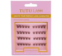 Tutu Lash Caramel Lashes Brown DIY Cluster Lashes ANGEL EYES 40 x clusters self application easy to apply lashes lash cluster box re-usable vegan (Angel Eyes Brown Cluster Lashes)