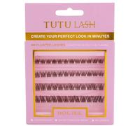 Tutu Lash Caramel Lashes Brown DIY Cluster Lashes BOUJEE 48 x lash clusters self application easy to apply lashes box re-usable vegan (Boujee Brown Cluster Lashes)