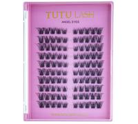 TUTU LASH DIY Cluster Lashes ANGEL EYES 100 x cluster lashes self application easy to apply lashes lash cluster box re-usable vegan (Angel Eyes XL SIZE Cluster Lash Tray)