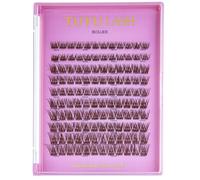 Tutu Lash DIY XL Brown Cluster Lashes BOUJEE 120 x Caramel cluster lashes self application easy to apply lashes lash cluster box re-usable vegan (Boujee Brown)