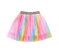 Tutu Skirts for Girls Carnival Rainbow Tulle Ballet Tutu Skirts Layered Glitter Star Bubble Mini Skirt Fancy Elastic Festival Dress for Birthday Party Holiday Party Dress Up Costume
