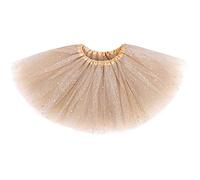 Tutu Skirts for Girls Layered Tulle Ballet Skirt Puffy Princess Fairy Dress for Daily Wear Dance Performance Christmas Halloween New Year Birthday Theme Party Costume for Girls 2-9 Years (Champagne)
