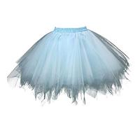 Tutu Skirts for Women 80s Fancy Dress Layered Mini Skirts Petticoat Ladies Ballet Underskirts Pleated Gauze Short Skirt Adult Dancing Skirt Swing Mini Skirt Carnival Costumes Evening Party