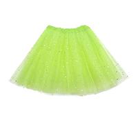 Tutu Skirts for Women Layered Mesh Bubble Tutu Skirt Classic 80s Fancy Dress Costume Tutu Adult Teen Skirt Ballet Dance Parties Fancy Dress Women's Tulle Tutu Skirt with Sequin (03 Green, One Size)