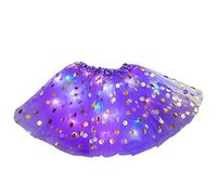 Tutu Skirts for Women LED Light Up Adult Skirt 3 Layered Mesh Skirt Tulle Ballet Girls Rainbow Shiny Fluffy Pleated High Waist Sparkling for Ladies Dance