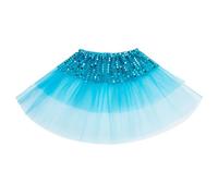 Tutu Skirts Tulle Ballet Tutus Girls Sparkling Sequin Little Girls Ballet Skirt Tutu Dance Skirt Elastic Waist Short Skirts for Birthday Party Parties Fancy Dress (Light Blue, 2-8 Years)