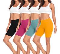 TUTUESTHER Slip Shorts for Women Anti Chafing Safety Shorts Cotton Chub Rub Leggings for Under Skirt(10,Black/Chrome Yellow/Purple Red/Grey-Green)