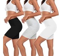 TUTUESTHER Slip Shorts for Women Anti Chafing Safety Shorts Cotton Chub Rub Leggings for Under Skirt(14,Black/Light Grey/White)