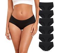TUTUESTHER Underwear Women Cotton Panties for Ladies Soft Mid Waist Knickers Multipack Basic Pants（12，All Black）