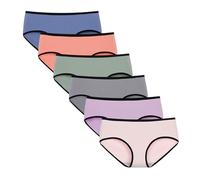 TUTUESTHER Underwear Women Cotton Panties for Ladies Soft Mid Waist Knickers Multipack Basic Pants（14，Summer Wave）