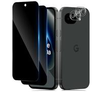 TUTUO Privacy Screen Protector for Google Pixel 10A for Tempered Glass, [2+2 Pieces] Anti Spy Tempered Glass Protection Glass + Camera Protection, 9H Hardness Anti-Scratch