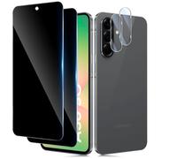 TUTUO Privacy Screen Protector for Samsung Galaxy A56 5G for Tempered Glass, [Pack of 2 + 2] Anti Spy Tempered Glass + Camera Protection, 9H Hardness Anti-Scratch