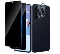 TUTUO Privacy Screen Protector for Samsung Galaxy A57 5G for Tempered Glass, [Pack of 2 + 2] Anti Spy Tempered Glass + Camera Protection, 9H Hardness, Anti-Scratch, Anti-Fall Screen Protector Film