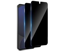 TUTUO Privacy Screen Protector for Samsung Galaxy S24 FE 5G for Tempered Glass, [Pack of 2] Privacy Tempered Glass Protection Glass, 9H Hardness Anti-Spy Film, Anti-Scratch Privacy Film - Black