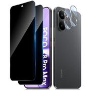 TUTUO Privacy Screen Protector for XIaomi Poco X8 Pro Max 5G for Tempered Glass, [Pack of 2 + 2] Anti Spy Tempered Glass + Camera Protection, 9H Hardness, Anti-Scratch