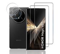 TUTUO Screen Protector for Honor Magic V5 5G for Tempered Glass, [Pack of 2 + 2] Tempered Glass + Camera Protection, 9H Hardness HD Clear Film, Anti-Scratch, Anti-Fall Screen Protector Film