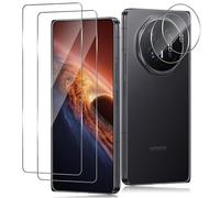 TUTUO Screen Protector for Honor Magic V6 5G for Tempered Glass, [2+2 Pieces] 3D Screen Protector + Camera Protection, 9H Hardness Anti-Scratch Screen Protector, Anti-Fall HD Clear Film