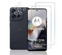 TUTUO Screen Protector for Motorola Moto G56 5G for Tempered Glass, [Pack of 2+2] Tempered Glass + Camera Protection, 9H Hardness HD Clear Film, Anti-Scratch, Anti-Fall Screen Protector Film