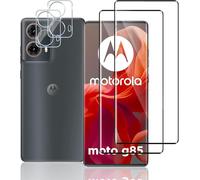 TUTUO Screen Protector for Motorola Moto G85 5G for Tempered Glass, [2+2 Pieces] 3D Protective Glass + Camera Protection, 9H Hardness HD Clear Film, Anti-Scratch, Anti-Fall Screen Protector