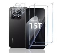 TUTUO Screen Protector for Xiaomi 15T / 15T Pro 5G for Tempered Glass, [2+2 Pieces] Protective Glass + Camera Protection, 9H Hardness HD Clear Screen Protector, Anti-Scratch, Anti-Fall Screen