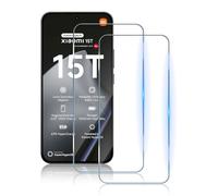 TUTUO Screen Protector for Xiaomi 15T / 15T Pro 5G for Tempered Glass, [Pack of 2] Screen Protector, 9H Hardness HD Clear Protective Glass, Anti-Scratch, Anti-Fall Film