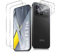 TUTUO Screen Protector for Xiaomi Poco F8 Pro 5G for Tempered Glass, [Pack of 2 + 2] Tempered Glass + Camera Protection, 9H Hardness HD Clear Film, Anti-Scratch, Anti-Fall Screen Protector Film