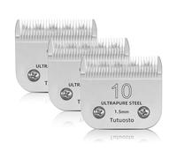 Tutuosto Pack of 3 Replacement Blades for Pet Clipper #10 - Removable Blades Compatible with Dog Hair Trimmer Angi/Wahl/Oster