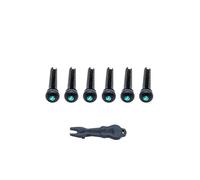 Tutuxio 6pcs Ebony Bridge Pins with Abalone Dot, Bridge Pegs Endpins Guitar Replacement for 6 & 12 String Acoustic Guitar