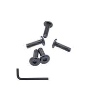 Tutuxio Pack of 20 M6 x 20 mm Screws | 304 Stainless Steel Full Thread | Black Oxidised Flat Head Screws Hex Socket for Furniture, Mechanical Engineering and DIY Projects