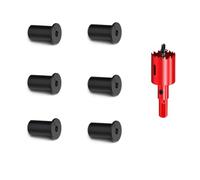 TuTuYa 6PCS 3/4 Inch Wall Grommets Black Cable Grommet for Starlink Wall Cable, Silicone Cable Wall Pass, Anti-Slip Wall Grommets for Starlink Cables, with 1PC 3/4 Inch Hole Saw