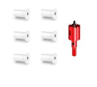 TuTuYa 6PCS 3/4 Inch Wall Grommets White Cable Grommet for Starlink Wall Cable, Silicone Cable Wall Pass, Anti-Slip Wall Grommets for Starlink Cables, with 1 3/4 Inch Hole Saw