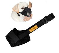 Tutuyao Breathable Dog Muzzle for Small Medium Large Dogs - Adjustable Soft Mesh Muzzle Allows Drinking & Panting, Anti-Barking Biting Chewing, Vet Grooming Travel Safe (S-XXL) (L)