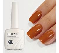 TUTUYU Autumn Maple Gel Nail Polish | High-Opacity One-Stroke, 21-Day Non-Chip & Fall Essential, for Daily Office, Brown Color Gel Polish - S140