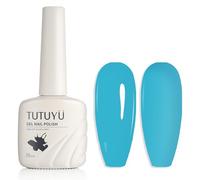 TUTUYU Turquoise Gel Nail Polish 12ml - Summer Teal Blue Green Soak Off LED/UV Lamp Glossy Gel Polish - Chip Resistant, Long Lasting 28+ Days, Self-Leveling Formula