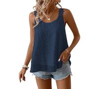 TUUHAW Plus Size Tank Top for Women UK Womens Summer Tops Navy Blue 3XL