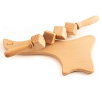 Tuuli Maderotherapy Wooden Set, Cube Roller 40 cm, Gua Sha Paddle 33 cm
