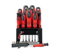 TUULKIT 21 Piece Screwdriver Set | Magnetic Screwdrivers with Stand | Assorted Bits | Cushion Grip Screwdrivers | Screwdriver Set for All Your DIY Tasks | Magnetic Tips